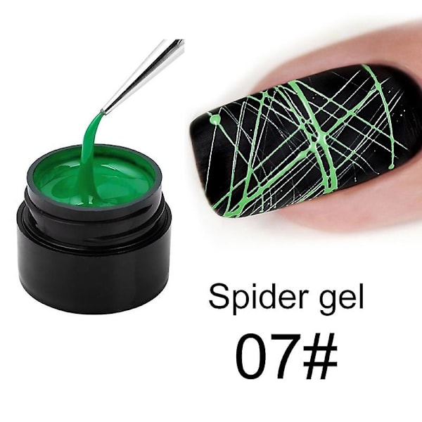 3D Spindel Nagel Målar Gel, Kreativ Tråddragning, Nagel Gel Polish, Manikyr Nagelkonst c07