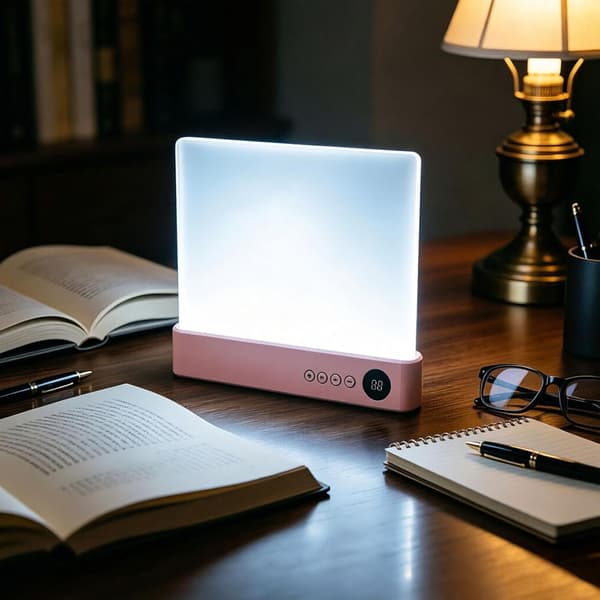 boklys for boksider oppladbar dimbar LED-boklampe rosa - Rosa