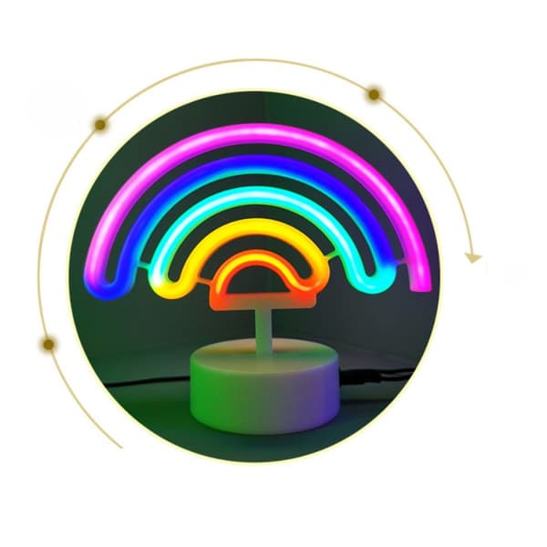 Søt regnbue neonlys, regnbueformet LED-skilt, KLB