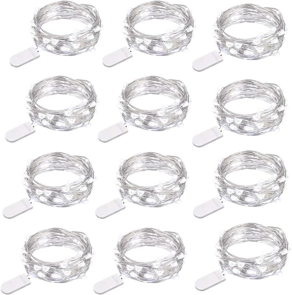 Battery-powered light string, 12-pack 2M 20 LED