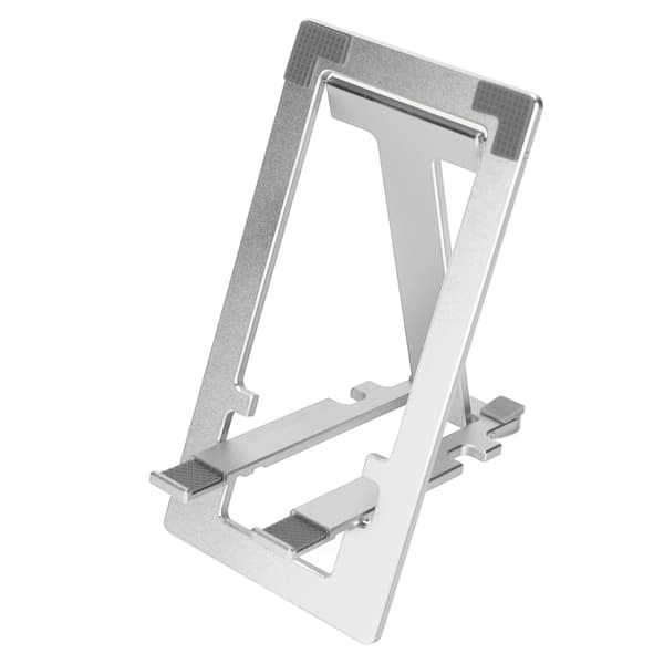 Telefonhållare Vikbart bordsställ Aluminiumlegering Skrivbord Bärbar för Hemmakontor Silver