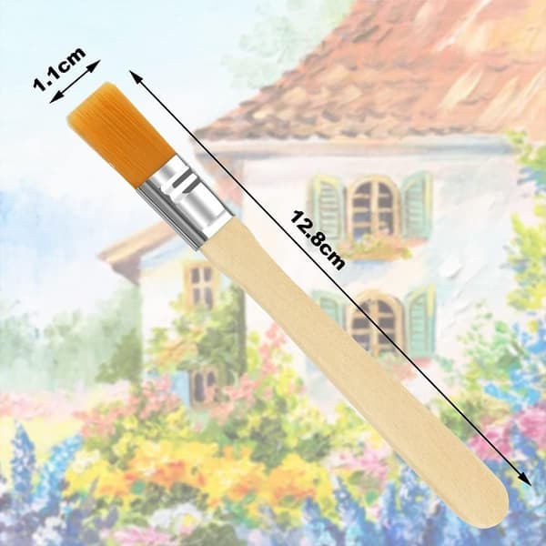 Nylon Paint Brush Set 30 Pieces 5 Inch Long Wooden Handle Paint
