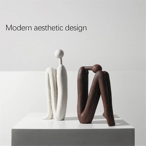 Decorative Bookends for Heavy Books, Statue Bookends for Shelves and Office Desks White