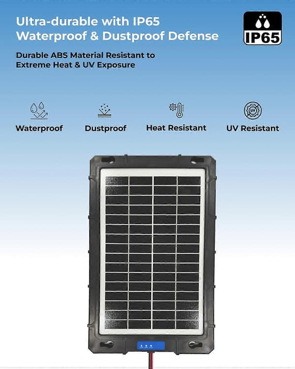 12V solcelleoplader med MPPT-controller, vandtæt 10W vedligeholdelsesoplader til bil, autocamper, båd, motorcykel