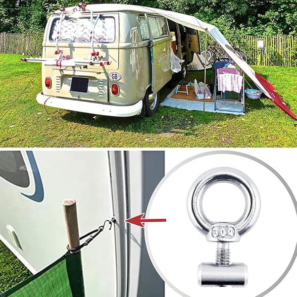 Markisrälsstoppare för husbil, lyftöglemutterfäste multifunktionell ändstoppare bärbar stil, för husvagn, husbil, campervan, tält, markiser