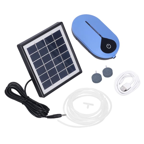 Solar Powered Oxygen Pump 3 Modes Large Volume Low Noise 6V 1.5W for Aquarium