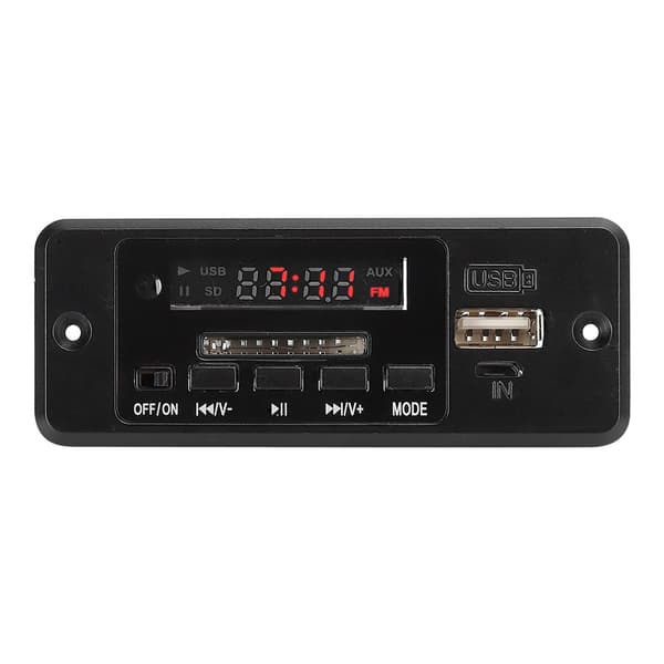 5V MP3 Audio-dekodermodul USB FM-radio MP3-dekoderkort Musikkspiller med effektforsterker Svart