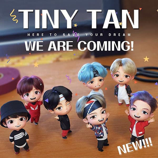 7 pcs/1 set Korean Bts Figures Collection Members Handmade Tabletop Decorations Dolls Standing Style Standing Style