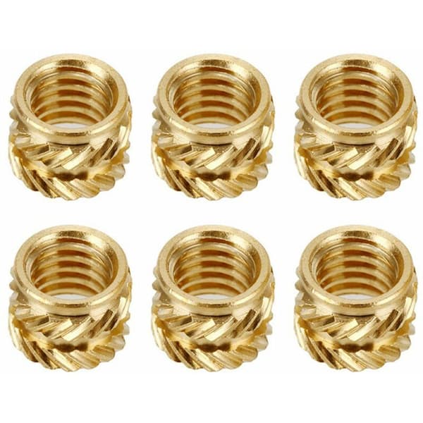 50 stk Serie 3D-utskriftsmodell Innsatsmutter, Messing Riflet Mutter, Sprøytestøping Innsatsmutter for Voron 2.4 3D-skriver Etc. ()