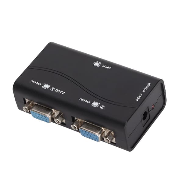 VGA-splitter 1 in 2 ut 250MHz USB-driven 1920x1440 1080P KLB