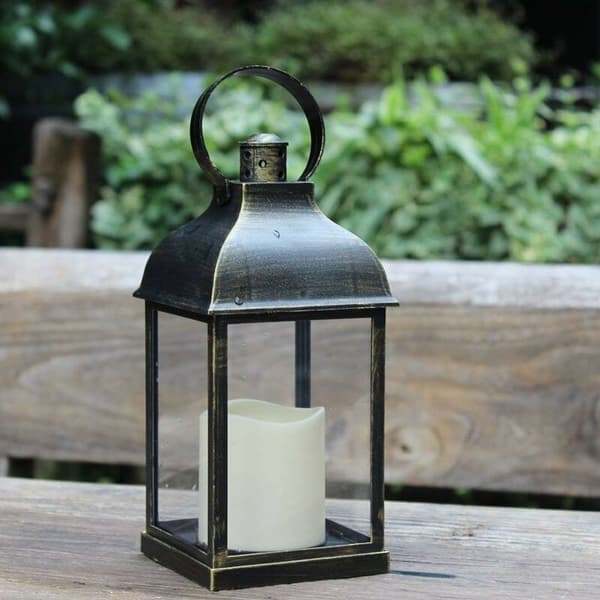 Decorative Lanterns with Flameless Candles with Timer Indoor/Outdoor Lantern with Hanging