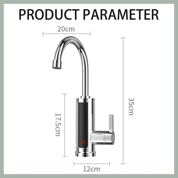 Electric hot water tap with rapid heating