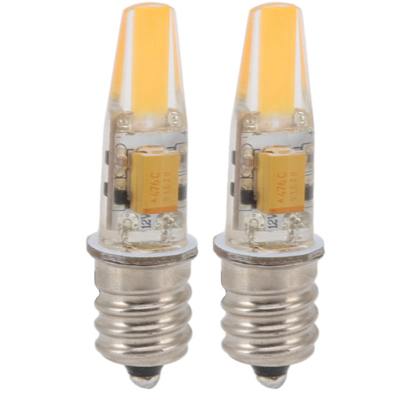 2pcs 2W 12V E12 LED Bulb Energy Saving Power Saving Candelabra Bulb Warm Lamp