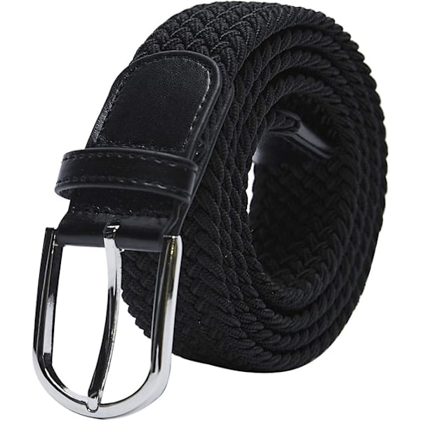 Unisex elastiskt flätat elastiskt bälte stretchbälte stretch b