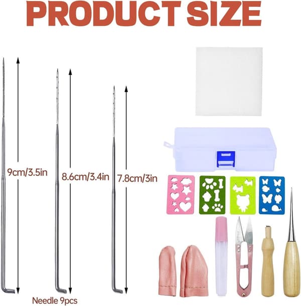 Wool Needle Felting Needles - Wool Felting Making Tool Kit - 20-Piece Set - Includes 3 Sizes of Wool Felting Needles - Suitable for DIY Beginners