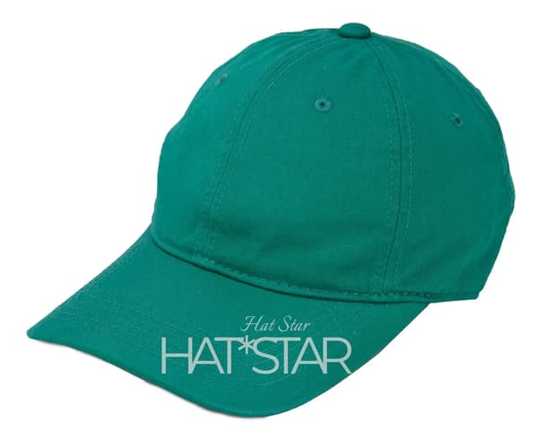 Bomuldsbaseballkasket, justerbar, ensfarvet, vaskbar, herremodel, PC (materiale). Grøn Green