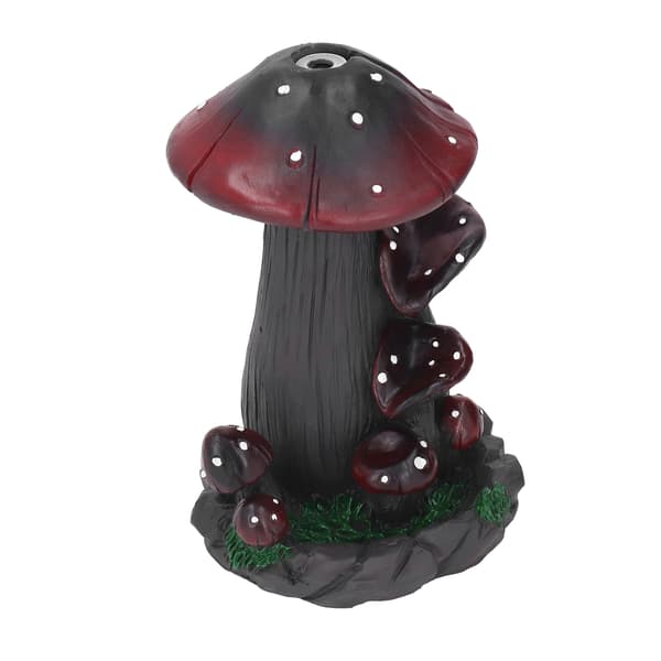 Mushroom Backflow Incense Burner Handmade Exquisite Details Resin Backflow Incense Holder with 20 Incense Cones