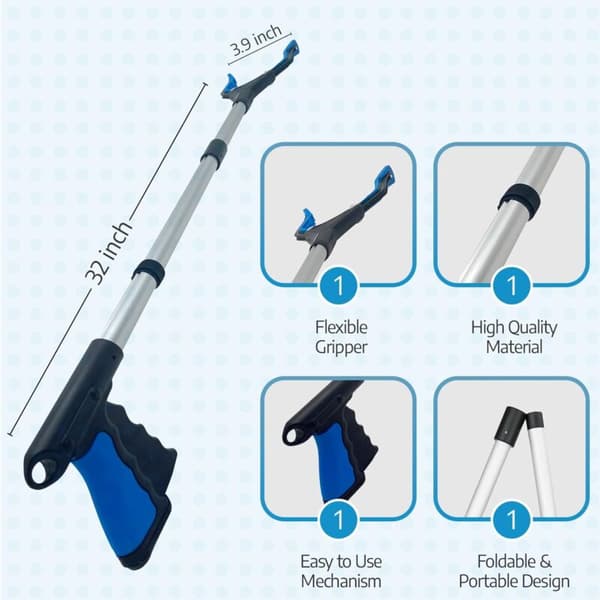 Premium Grabber Tool - 83 cm Long Reacher with Magnet