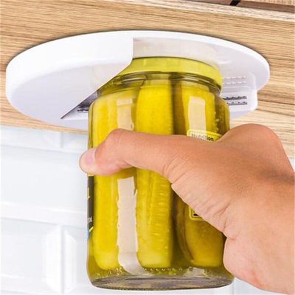 Glasåbneren | Original Under Cabinet Glasåbner, Glaslåg & Flaskeåbner, Nem Glasåbner til Svage Hænder & Seniorer