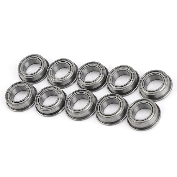 10 stk MF106ZZ Rustfrit Stål Mini Metalskærmede Flangede Kuglelejer 6x10x3mm