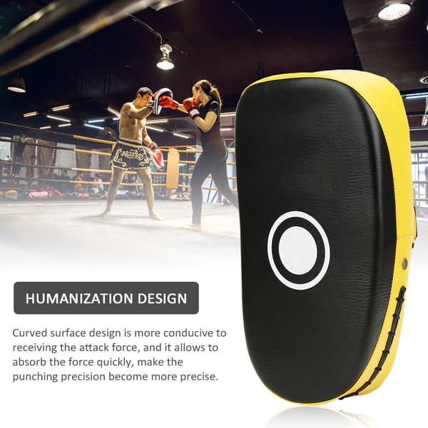 Kickboxing Arc Training Shield Target Pad Sanda Taekwondo Training Equipment for Adults Teenagers Yellow