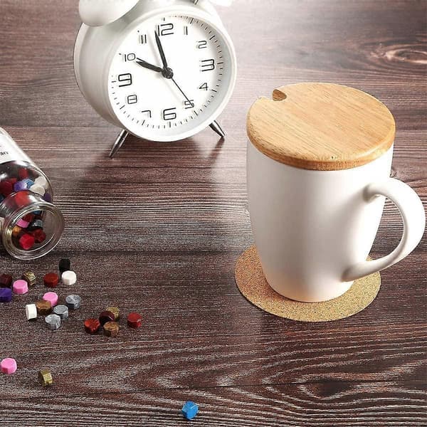 Glasbrikker Sæt 10 stk Kork Kop Pad Genanvendelig Måtte til Kaffe Øl Krus uden æske