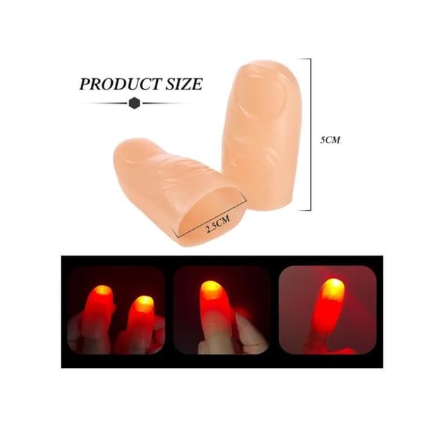 Thumb Lights - Unspecified - 6 pcs - Flashing LEDs - Magic Accessory - For Children[YJD]