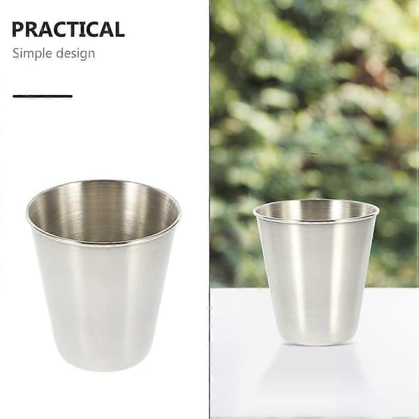 8st Rostfria Vinglas Hushåll Spritglas Dricksglas (Silver)