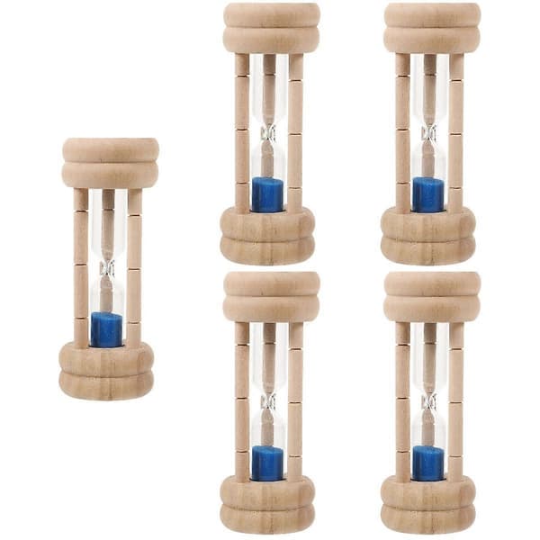 Barntannbørstetimer Sandtimer for tidtaking 5 stk 2 minutters timeglass