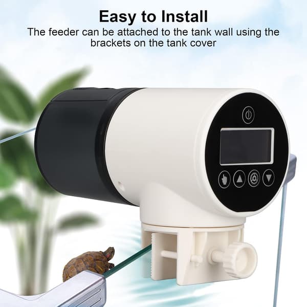 Automatisk fiskefoderautomat, automatisk fiskefoderdispenser, fodertimer, intelligent fiskefoderdispenser med stor kapacitet til akvarium