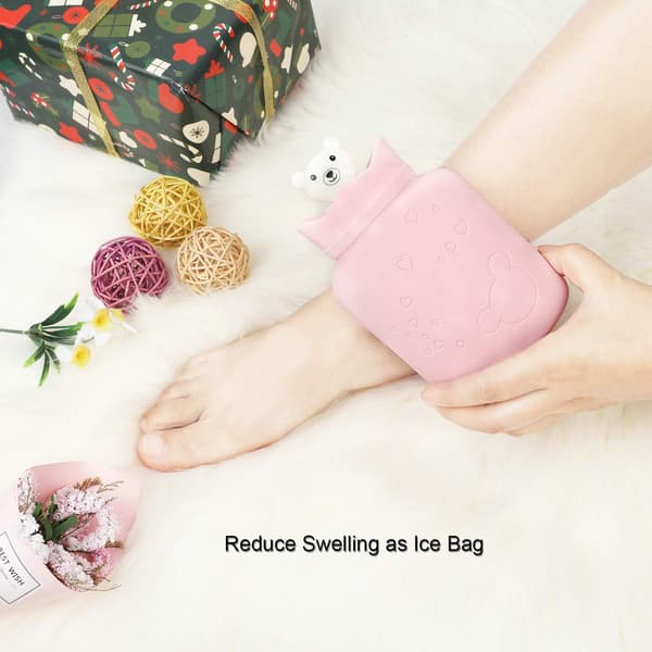 Mini Hot Water Bottle with Cover, Robust Hot Water Bottle Thi DXGHC