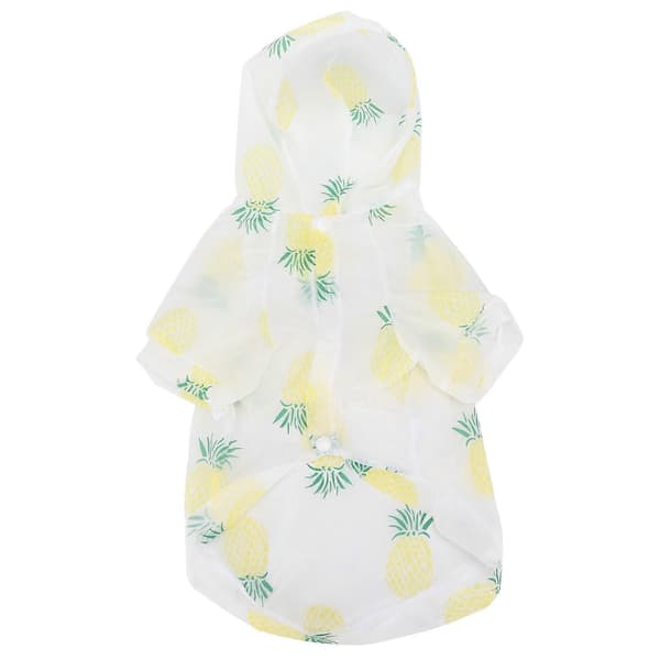 Lemmikkien aurinkosuojavaatteet - Hedelmäkuvioidut polyesterivaatteet lemmikeille aurinkosuojaan (XL, keltainen ananas)