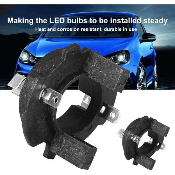 Par H7 LED-frontlys konverteringssett lampeholdere adapter for Golf MK5