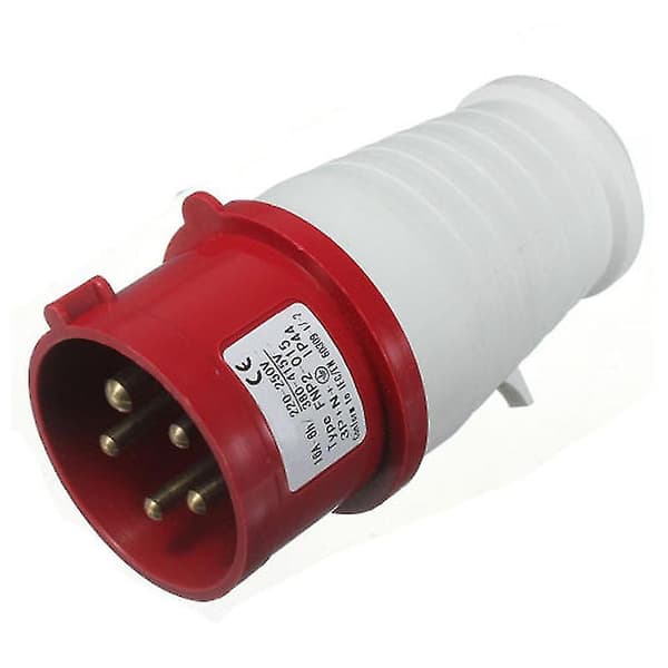 16 Amp 5-pin Weatherproof Plug & Socket IP44 3-Phase 380-415V 3P + N + Earth 16A (tangent) [DB]