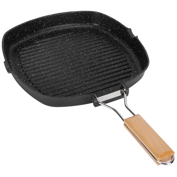 NonStick Practical Frying Pan Skillet BBQ with Foldable Handle Cookware (28cm)