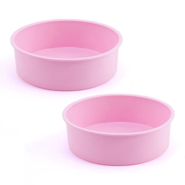8\" Rund Silikoneform Rund Bageform Brødform Rosa KLB