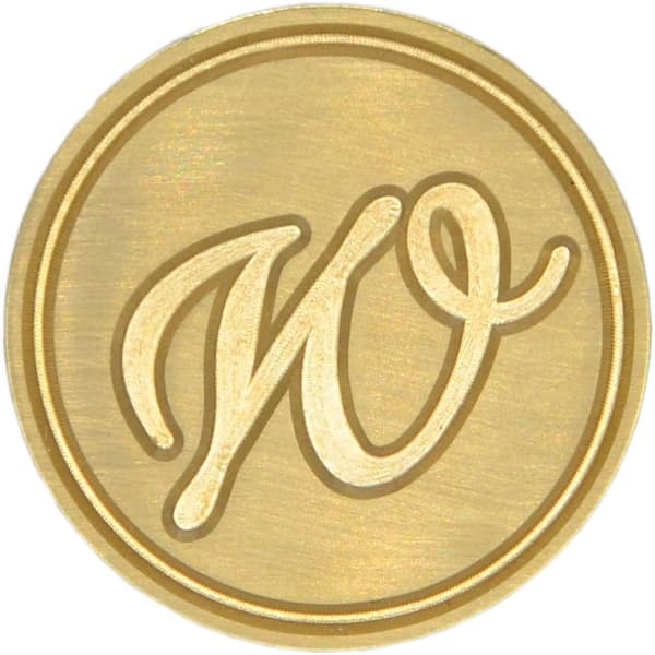 Voksseglstempel bokstav A-Z, alfabet initialseglstempel for jule- og takkekort, bryllupsinvitasjon W-S-2 (bokstav W) -