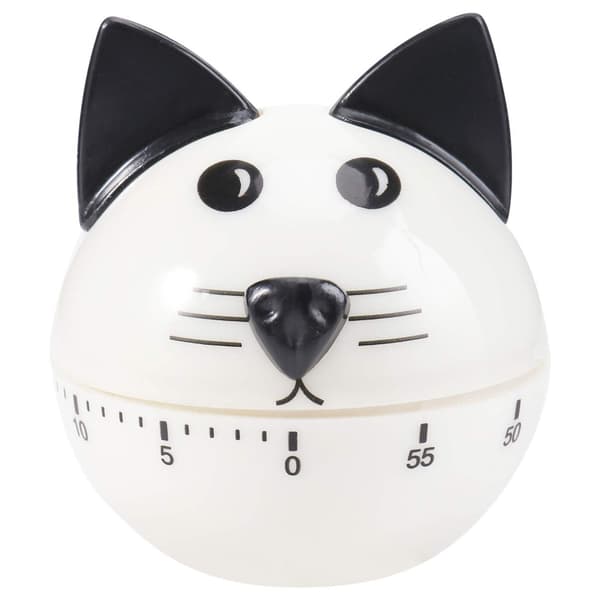 Katte-køkkentimer 60 minutter Mekanisk 3D Visuel Timer Dyrealarm Ur-timer Køkkentimer til Klasseværelse Madlavning Mekanisk Æggeur
