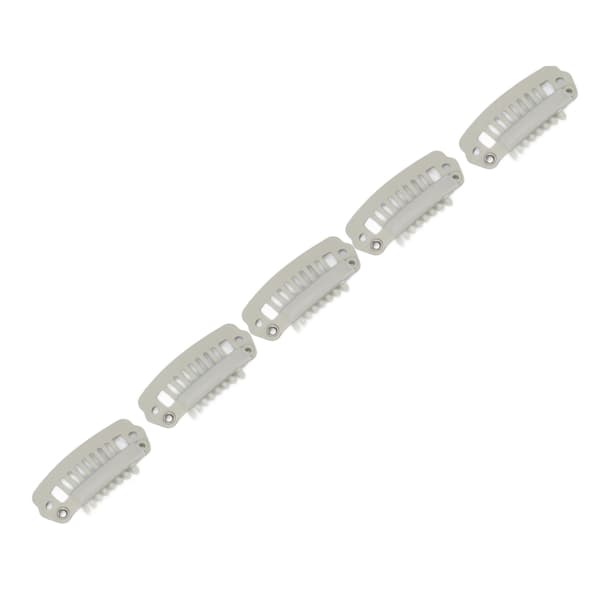 50 stk. Hårforlængerclips Sæt Rustfrit Stål DIY 8 Tænder Snapkam Parykclips Tilbehør 2,8 cm Beige