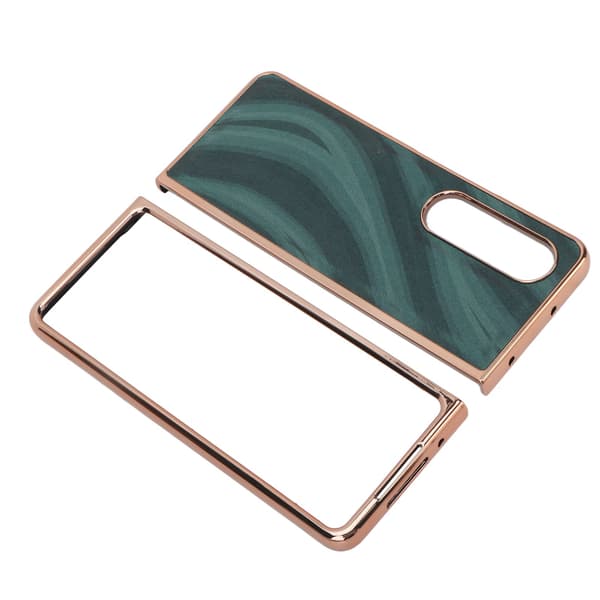 Mobilskal Nano Galvanisering Ridsefast Galaxy Tekstur Foldbart Telefoncover til Samsung Galaxy Z Fold 4 Grøn