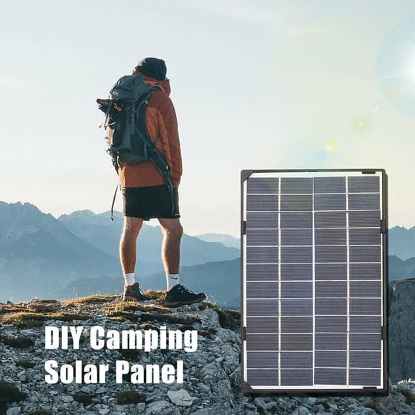 Elektrisitet 6W 12V Solpanel for utendørs sikkerhetskamera Solcelle med DC 10ft DIY-uttak vanntett solpanel for lampe hagelampe viftepumpe