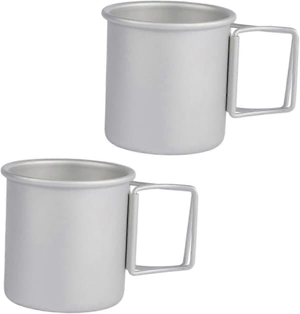 2 st Vattenkoppar i aluminiumlegering, aluminiummugg, vattenflaska, vattenkoppar, dricksglas, aluminiumkoppar