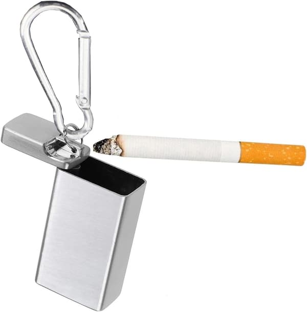 Portable Ashtray Mini Ashtray with Keychain Smokeless Travel Ashtray