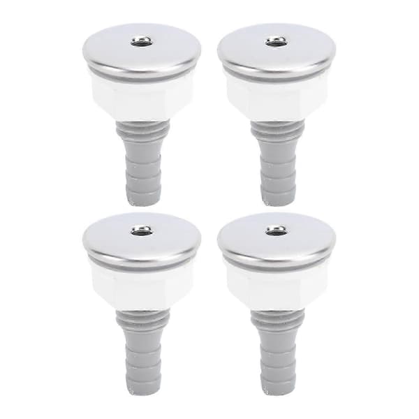 4st Bubbelmunstycke för badkar PVC SPA Badkar Rakt Bubbelmunstycke för Pooltillbehör
