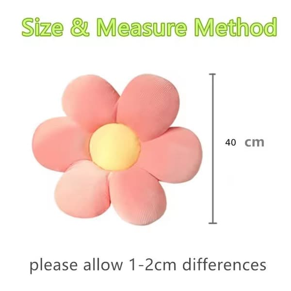 Blomstrete plysjpute - 40CM - Gul, kosedyr, kosedyr