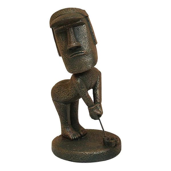 Statue Dekor Påskeøya Ornament Harpiks Stein Dekorasjon for Romtilbehør Antikk Skulptur