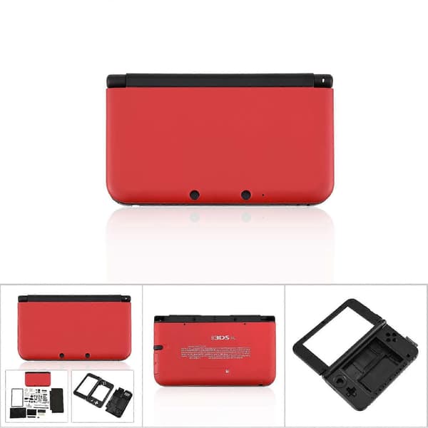 Replacement Full Housing Shell Repair Parts Kit for Nintendo 3DS XL Red