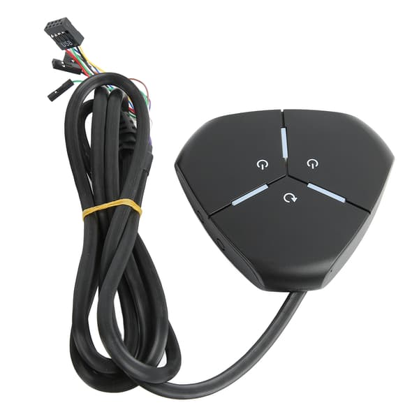 Desktop PC-strømafbryder Dobbelt afbryderknap til stationære computere 2 USB