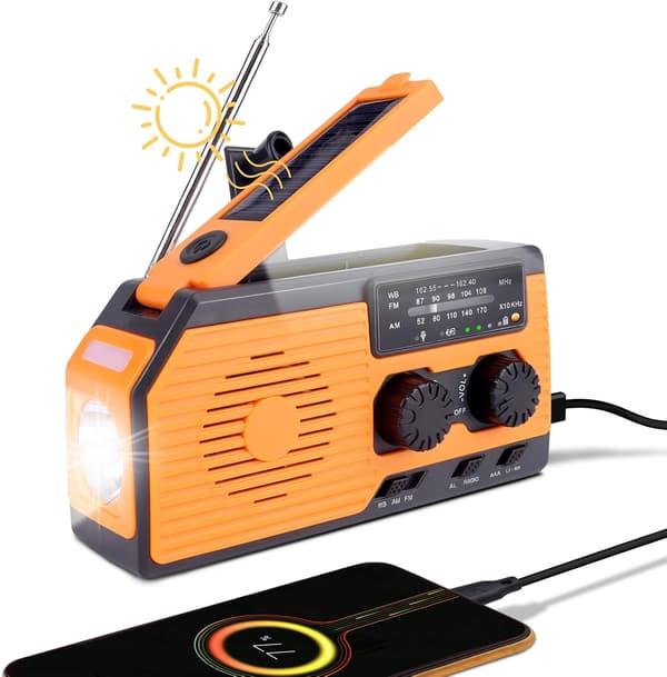 Solradio, Byggeradio, Bærbar Vejradio, Nød