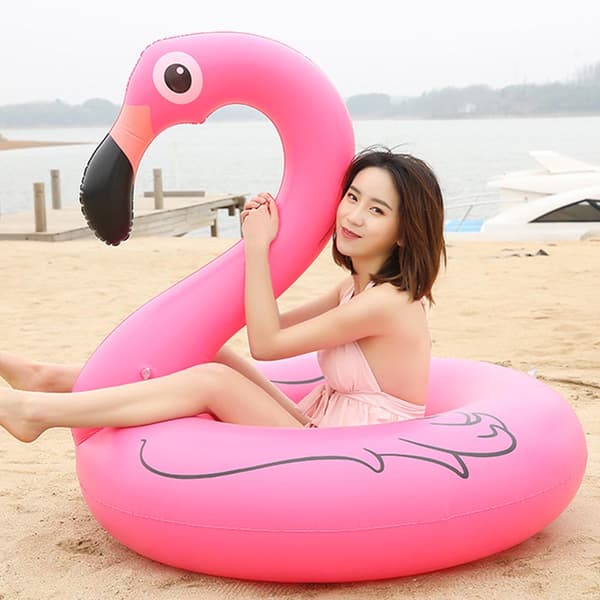 Inflatable Cartoon Flamingo Pool Float PVC Pool Inflatable Pool Toys